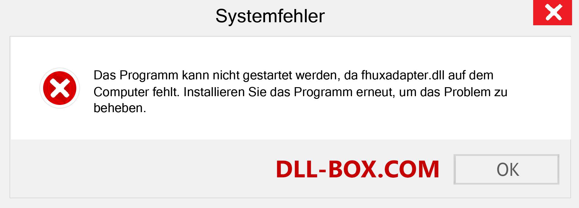 fhuxadapter.dll-Datei fehlt?. Download für Windows 7, 8, 10 - Fix fhuxadapter dll Missing Error unter Windows, Fotos, Bildern