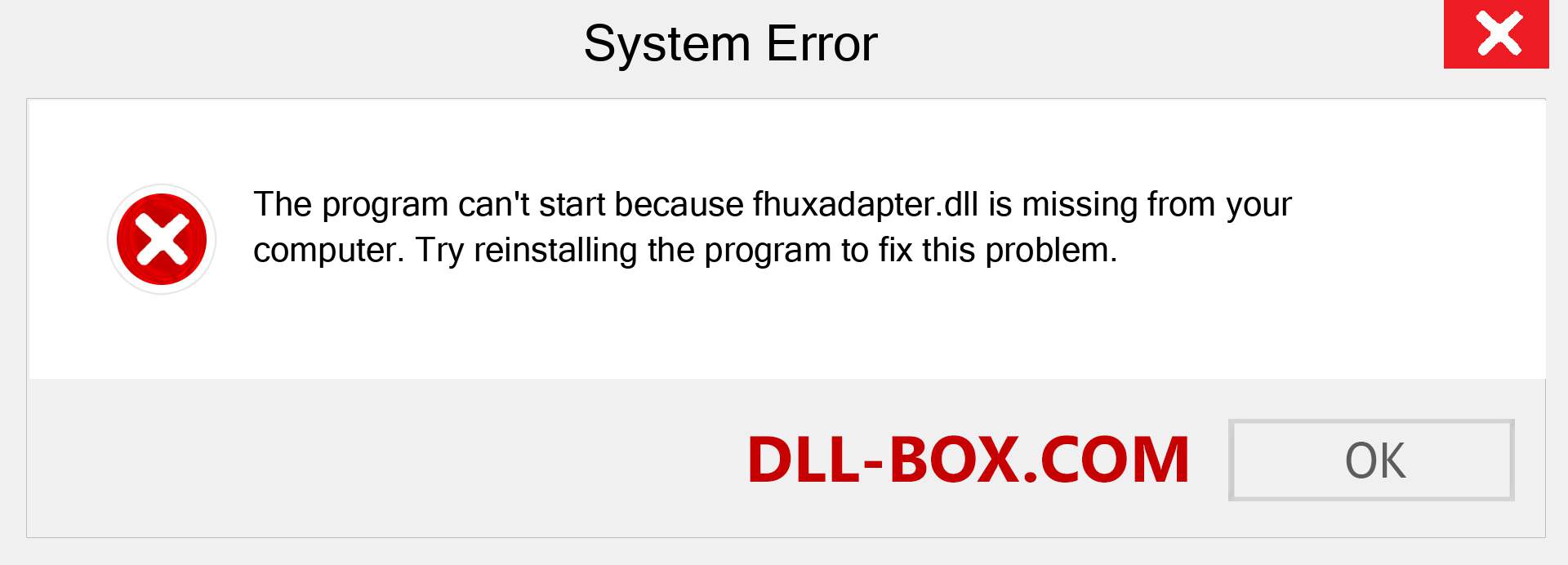 fhuxadapter.dll file is missing?. Download for Windows 7, 8, 10 - Fix  fhuxadapter dll Missing Error on Windows, photos, images